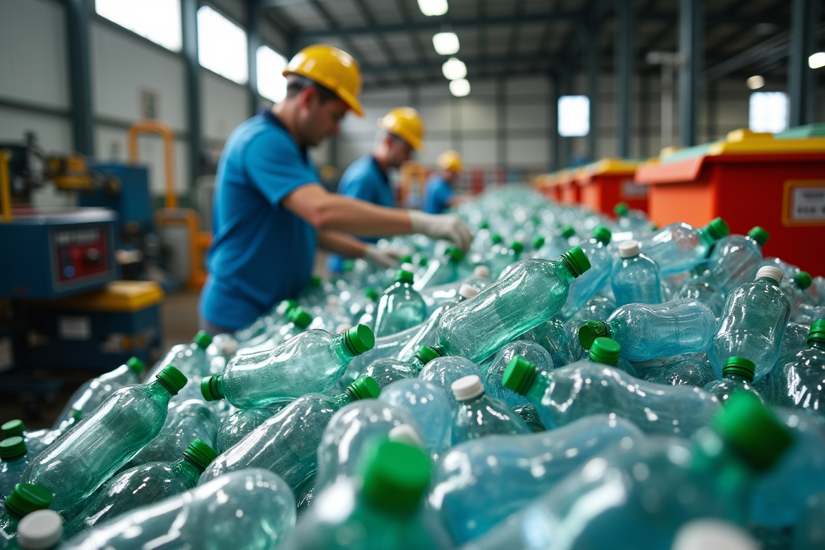 bouteilles recyclées